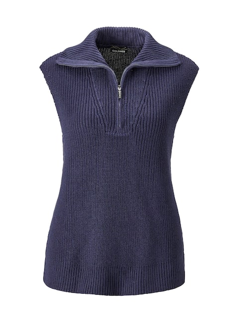 Modischer Pullunder mit Troyerkragen