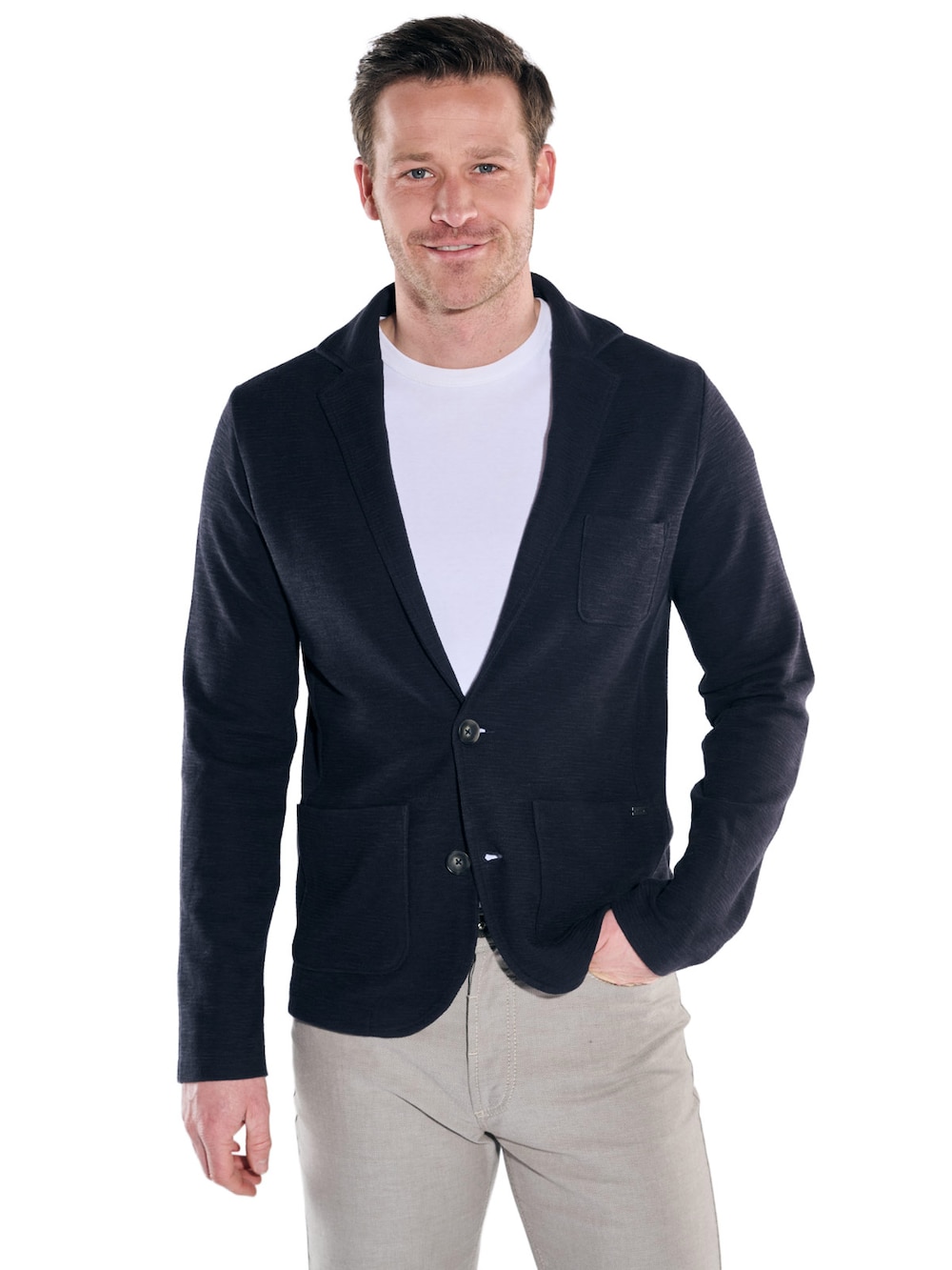 engbers Herren Sweat-Sakko , Saphirblau