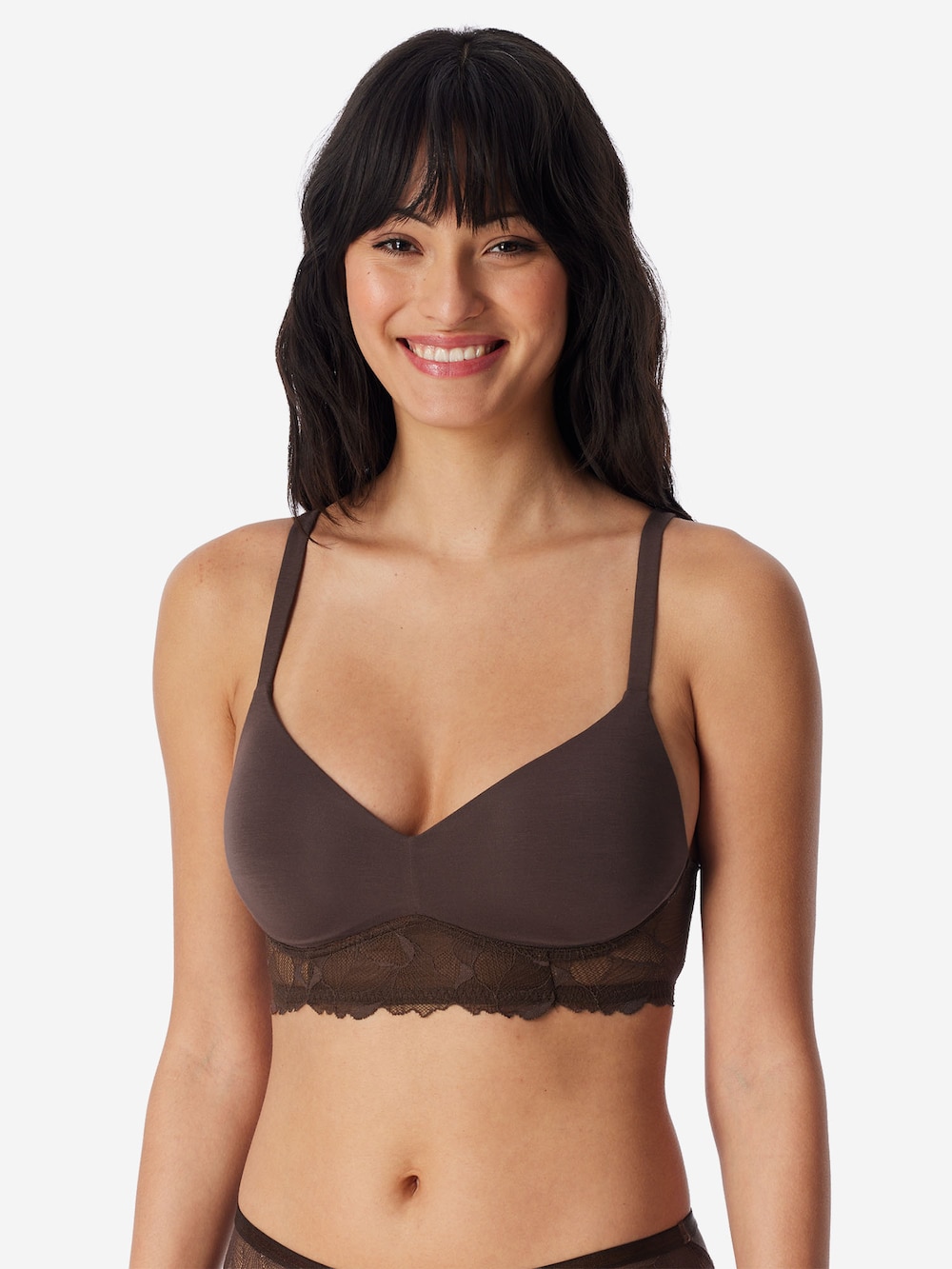 Schiesser Damen Bügelloser BH Unique Premium deepbrown