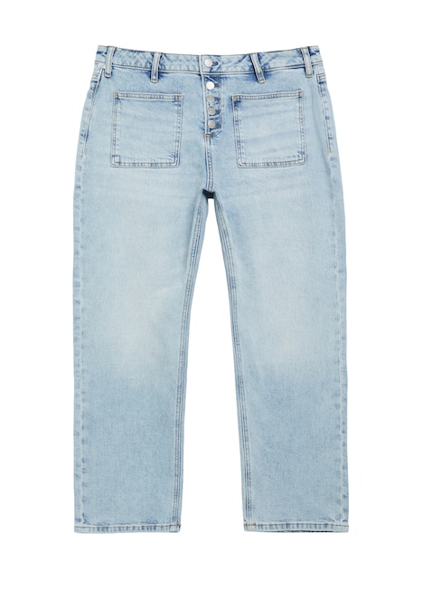 Jeans / High Rise / Straight Leg cropped