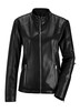 Lederoptik-Jacke, silberne Akzente