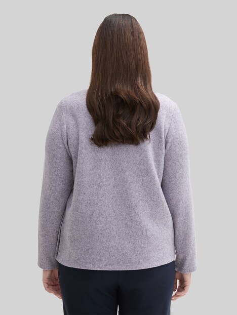 Soft-Touch Sweatshirt mit Knopfdetails