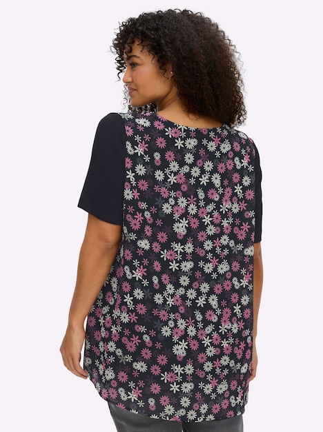 Tunika Kurzarm Ohne Kragen