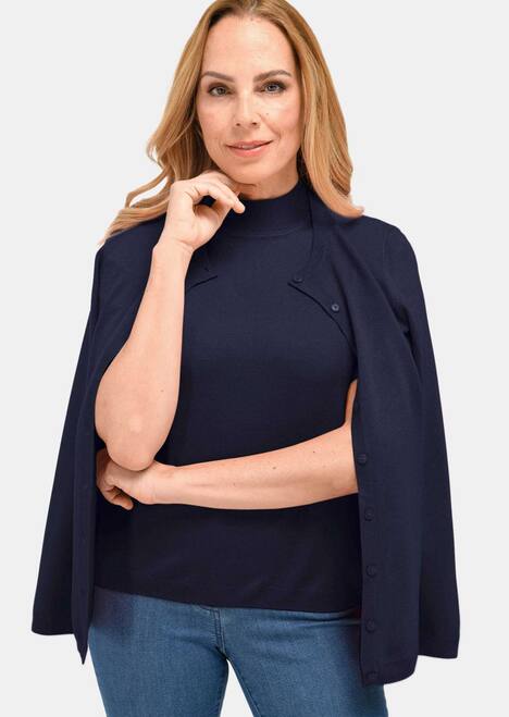 Strickset aus Jacke, Halbarmpullover