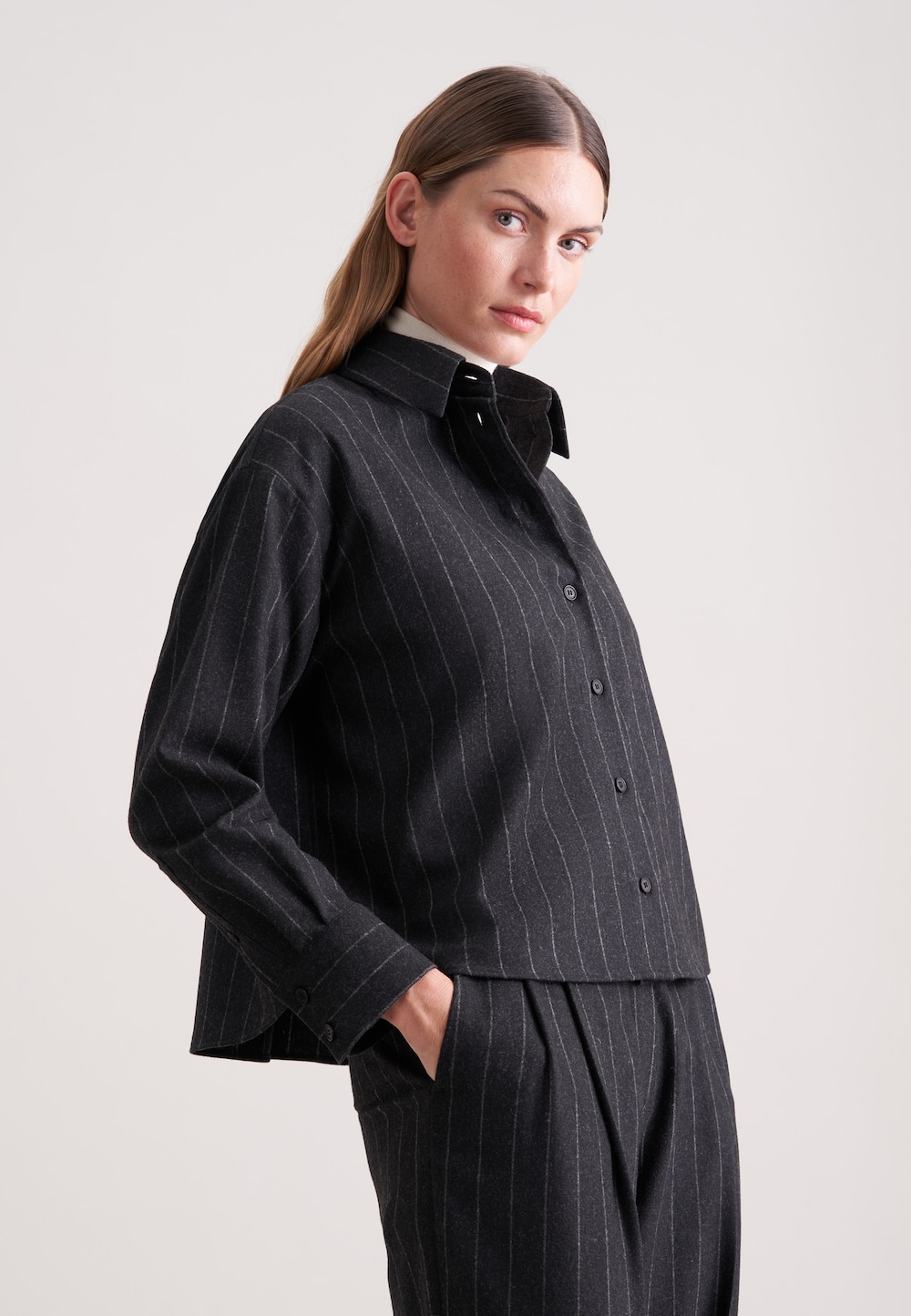 Damen Oversizebluse - Flanell
