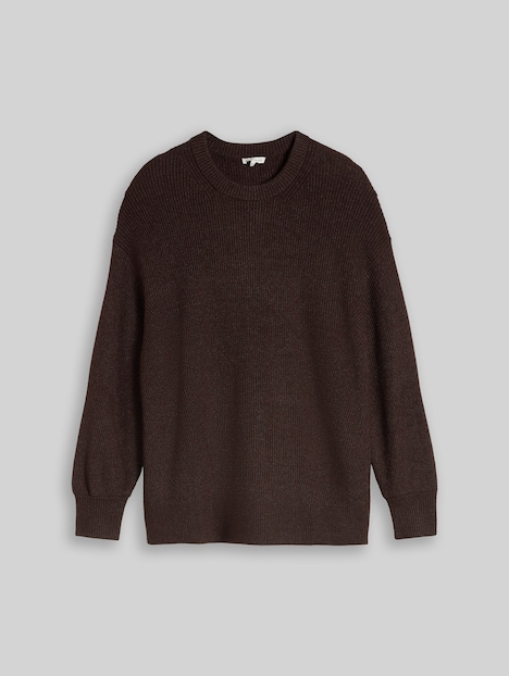 Oversize Strickpullover mit Rundhalsausschnitt