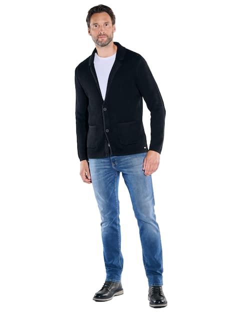 engbers Herren Sakko in edler Strickqualität , Schwarz