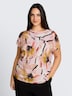 T-Shirt im Material-Mix