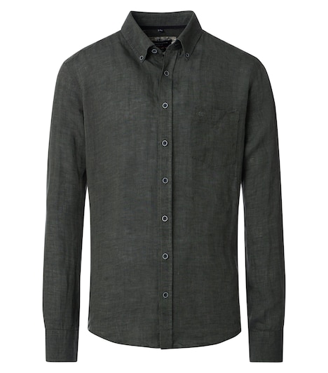 Leinenhemd uni Casual Fit
