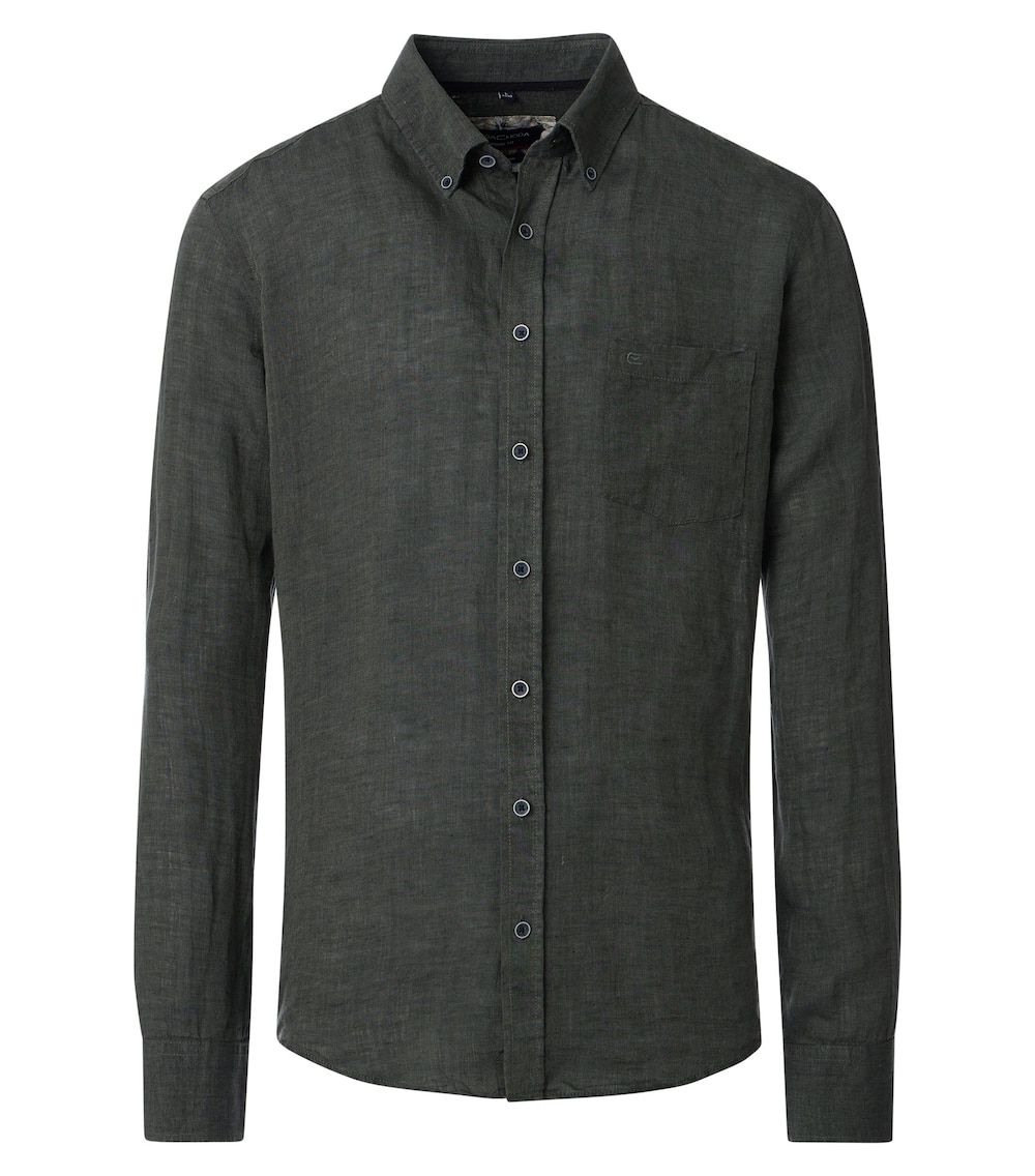Leinenhemd uni Casual Fit