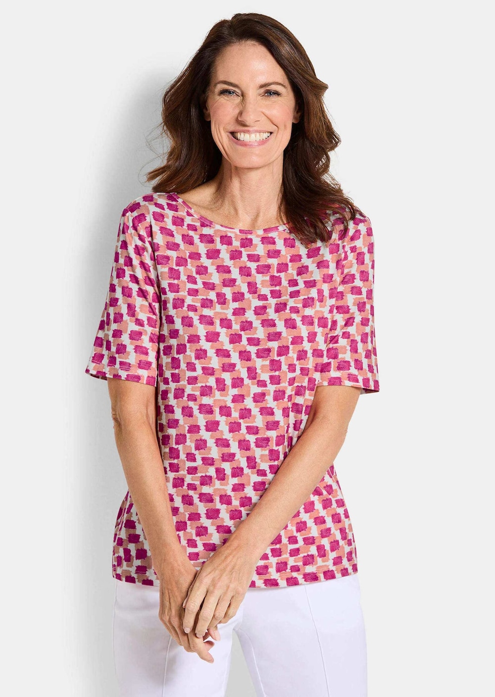 Stilvolles Shirt-Duo mit Muster-Mix