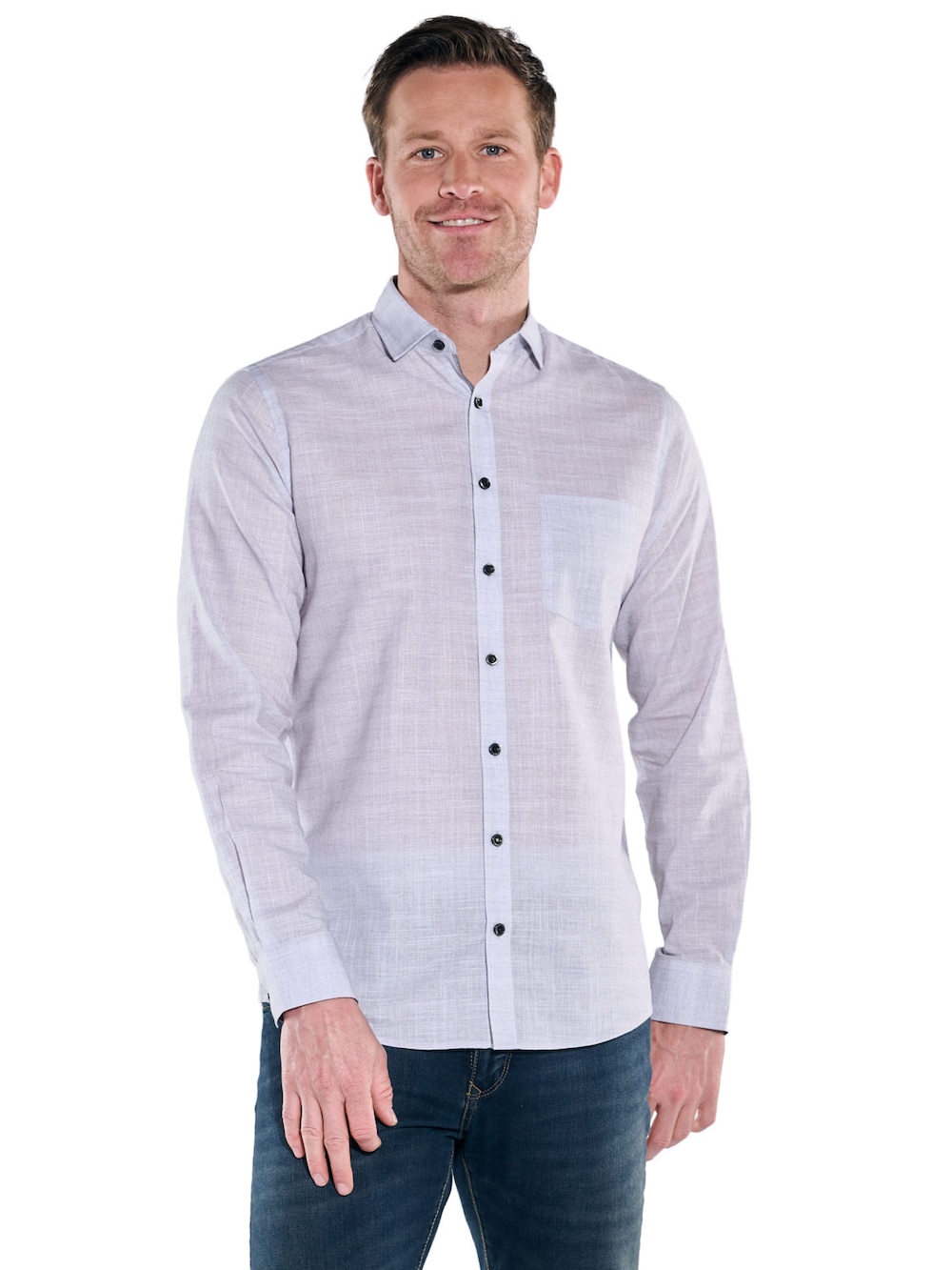 engbers Herren Hemd My Favorite , Silbergrau