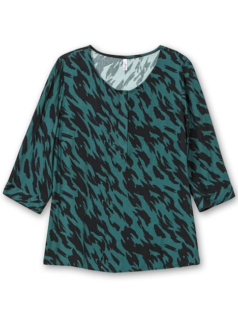 Tunika 3/4-Arm Sonstiges Muster Ohne Kragen