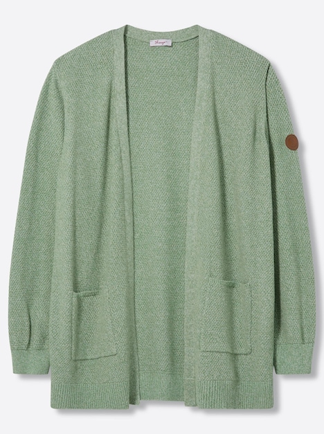 Strickjacke Strickjacke in softer Strukturqualität Langarm Ohne Kragen
