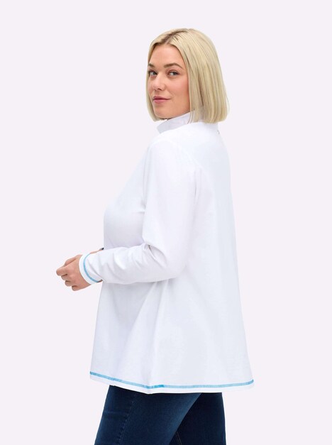 Rollkragen-Shirt Langarm Uni Rollkragen