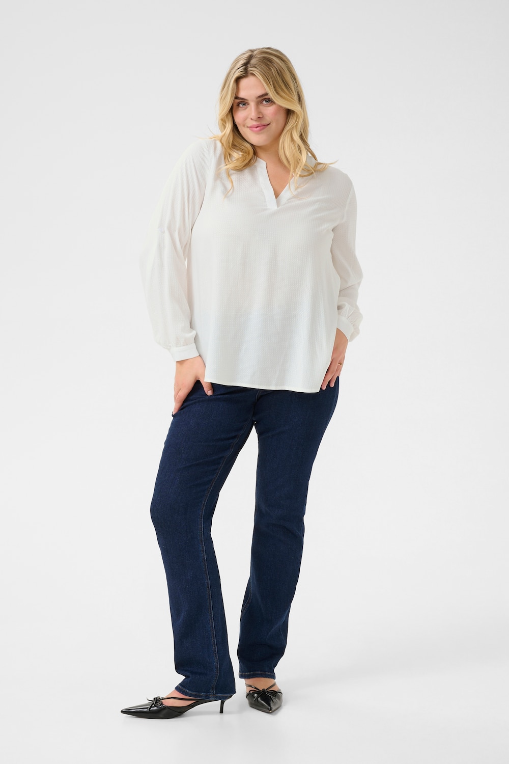 Langarm-Bluse Regular fit