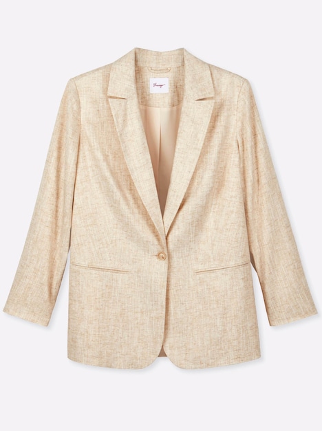 Leinenblazer Langarm Reverskragen