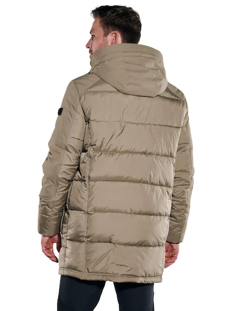 engbers Herren Steppjacke mit abnehmbarer Kapuze , Beige