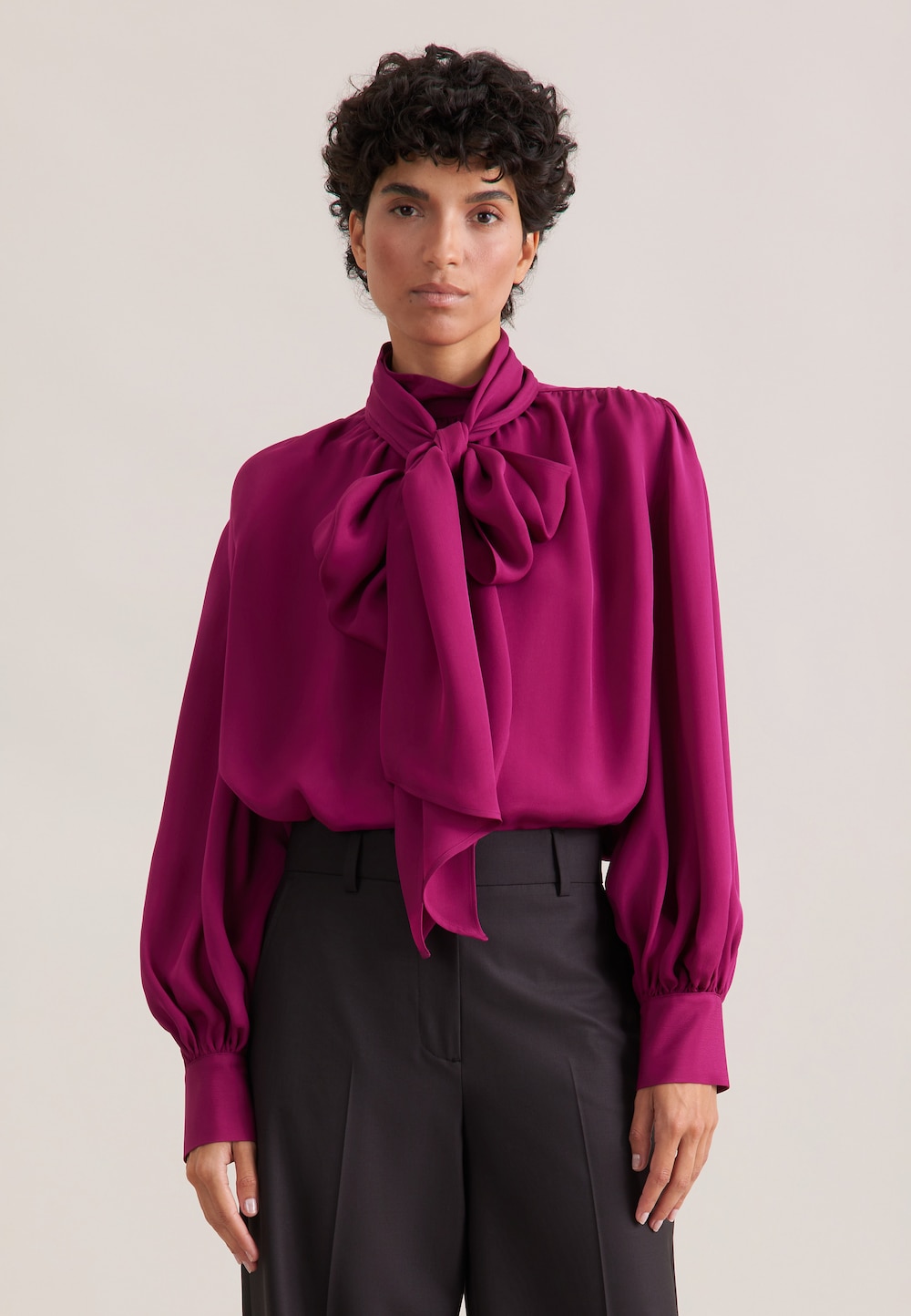 Damen Ausgestellte Bluse - Uni