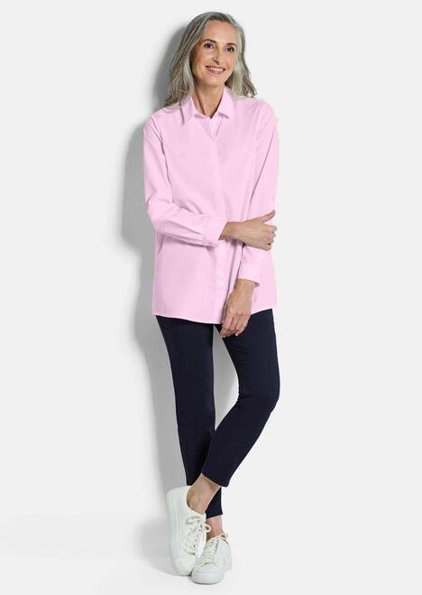 Baumwollbluse mit Hemdkragen