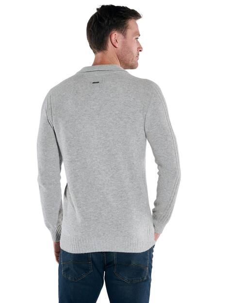 engbers Herren Pullover aus italienischem Garn , Silbergrau