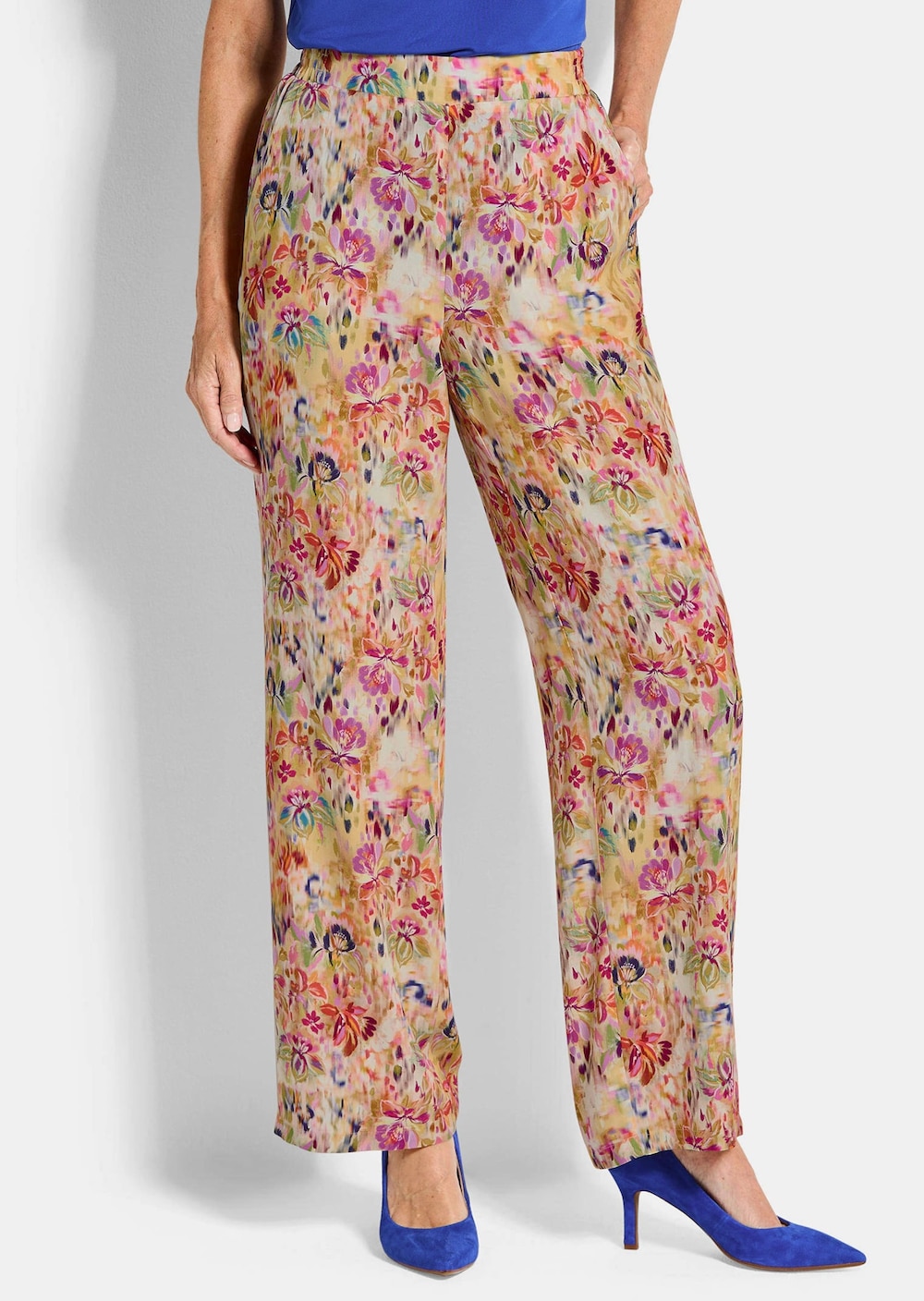 Schlupfhose mit floralem Print