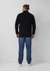 Strukturmix-Pullover aus reiner Baumwolle mit Rollkragen