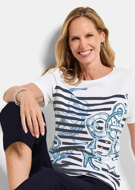 Jerseyshirt mit maritimen Print