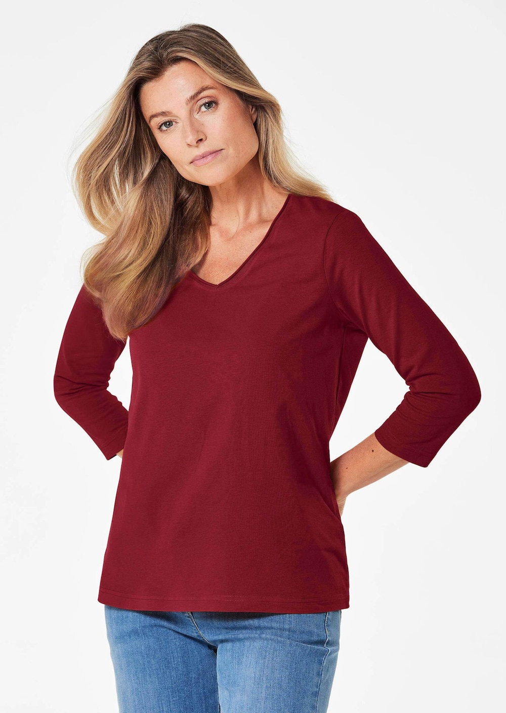 GOLDNER Shirt Shirt met V-hals