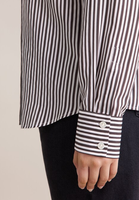 Damen Ausgestellte Bluse - Gestreift
