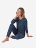 Schiesser Damen Schlafanzug Casual Essentials ultraviolett