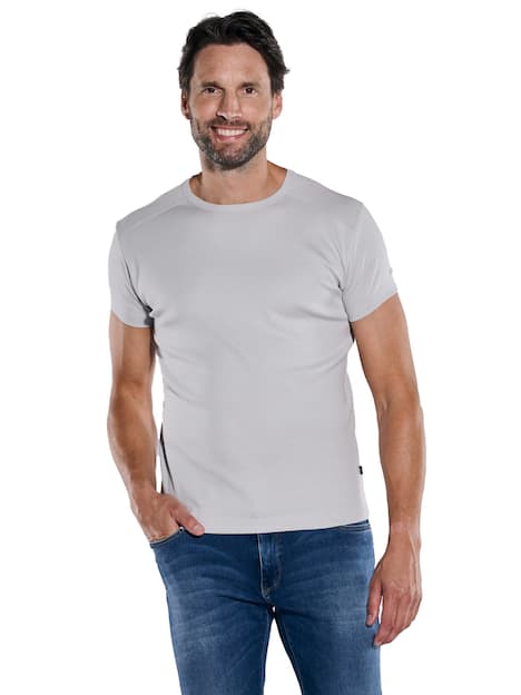 engbers Herren Basic-Shirt My Favorite organic , Silbergrau