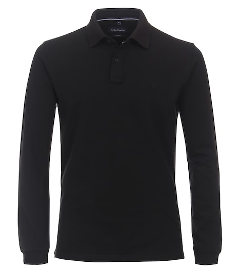 Polo-Shirt Langarm uni