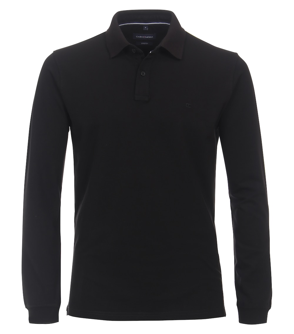 Polo-Shirt Langarm uni