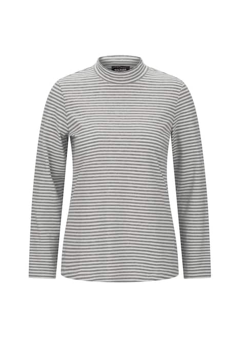 Ringelshirt mit Stehkragen