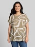 T-Shirt im Material-Mix