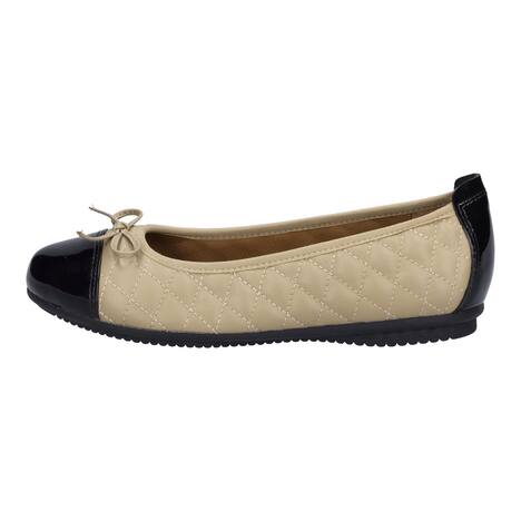 Damen Ballerina Pippa 76, schwarz-beige