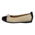 Damen Ballerina Pippa 76, schwarz-beige