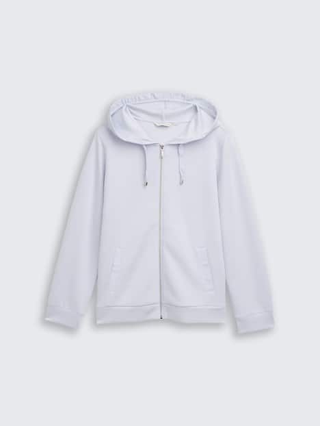 Hoodie Sweatjacke aus Scuba