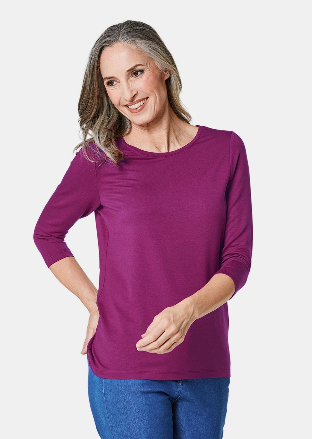 Kombifreundliches Shirt mit ¾ Arm