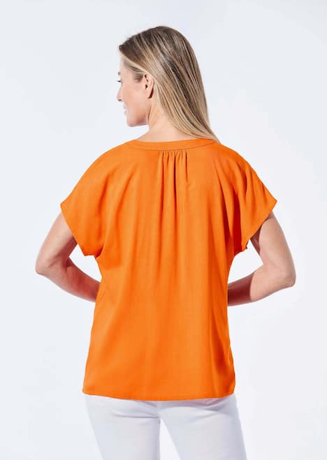 Bluse mit Tunika Ausschnitt