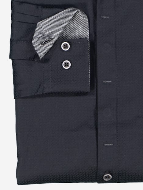 engbers Herren Langarm-Hemd uni , Schwarz