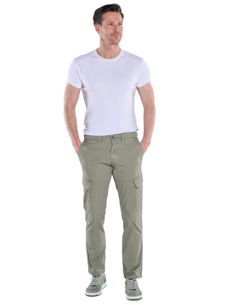 Herren Cargohose straight , Khaki