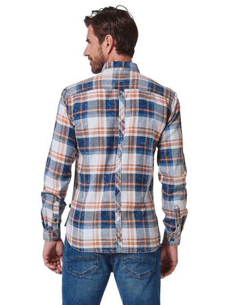 engbers Herren Langarm-Hemd kariert , Dunkelorange