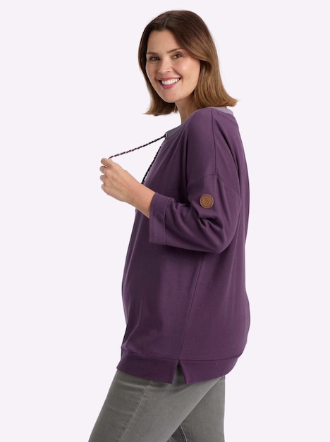 Sweatshirt Sweatshirt in Overzise-Form 3/4-Arm keine Angabe