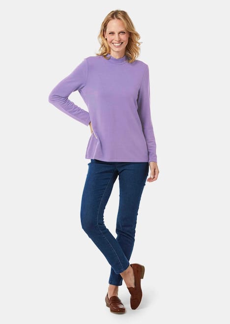 Stehkragenshirt mit Langarm