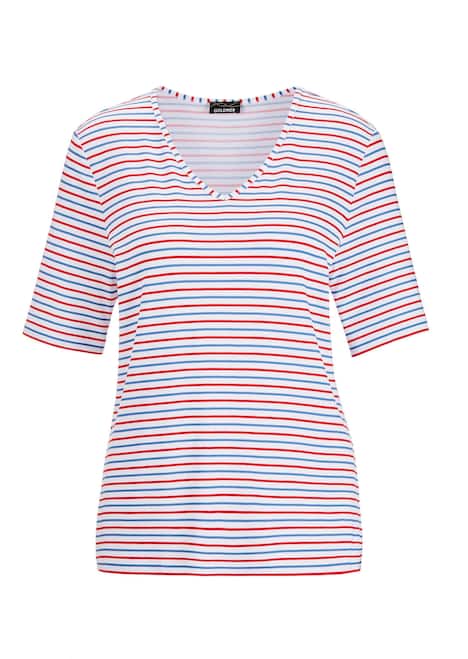 Maritimer Streifenlook, V-Ausschnitt