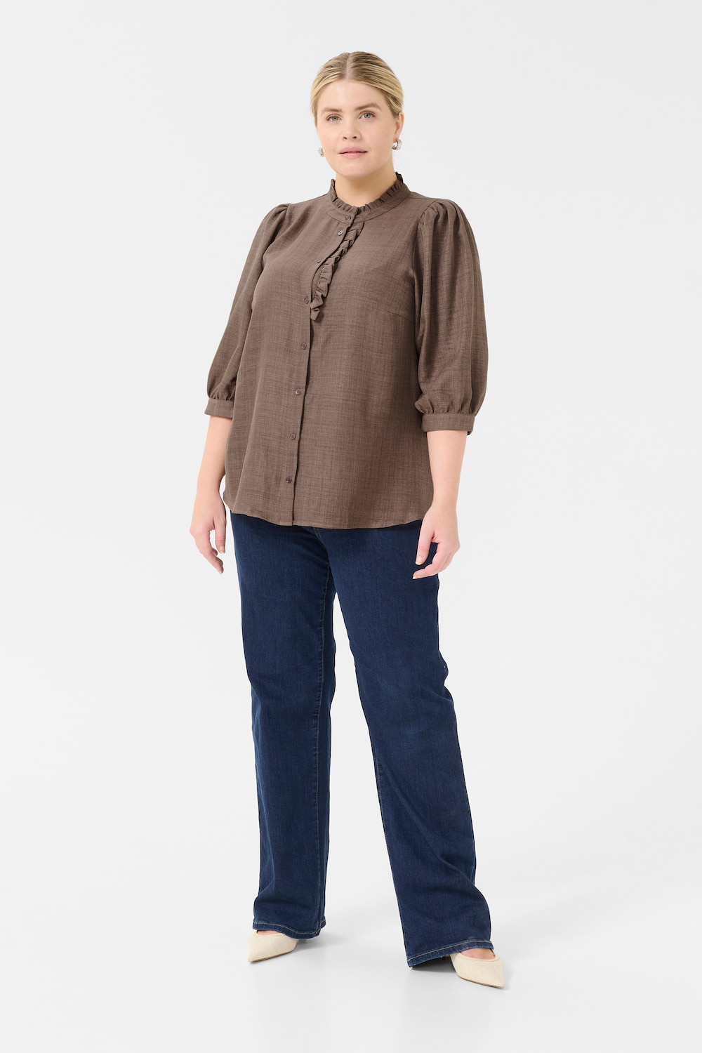 Langarm-Bluse Regular fit