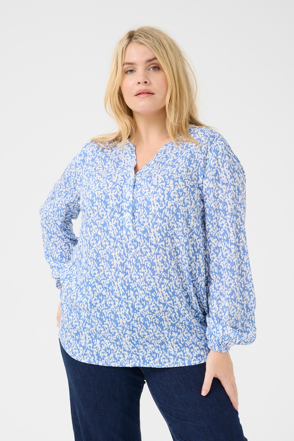 Langarm-Bluse Regular fit