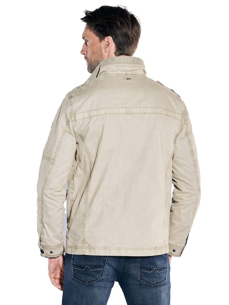 Herren Jacke mit Kontrastdetails , Beige